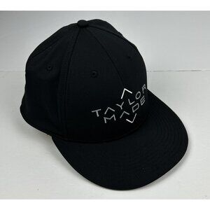 TaylorMade Black Golf Snapback Hat with White Logo